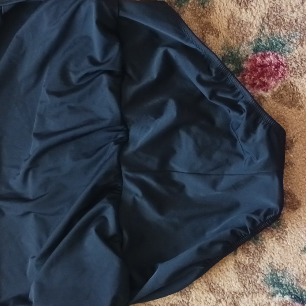 Land's End Swim Bottoms With Skirt Pull On Plus Size Black 22W - Picture 3 of 4